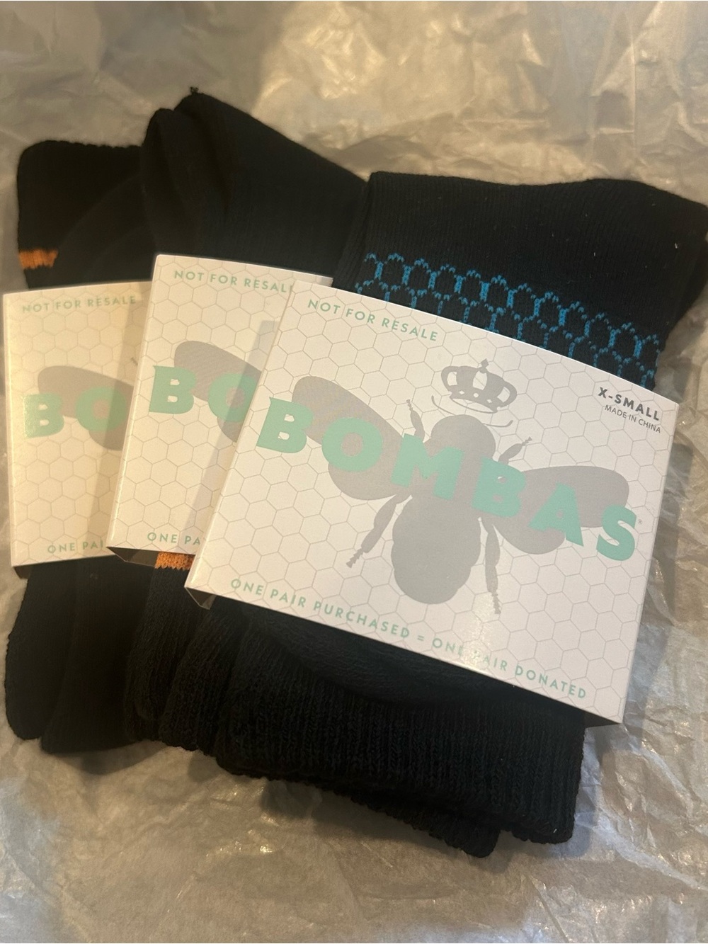 | Bombas | Kids Casual Crew Socks in Black (3-Pack)